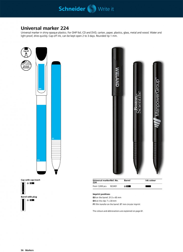 Universal marker 224